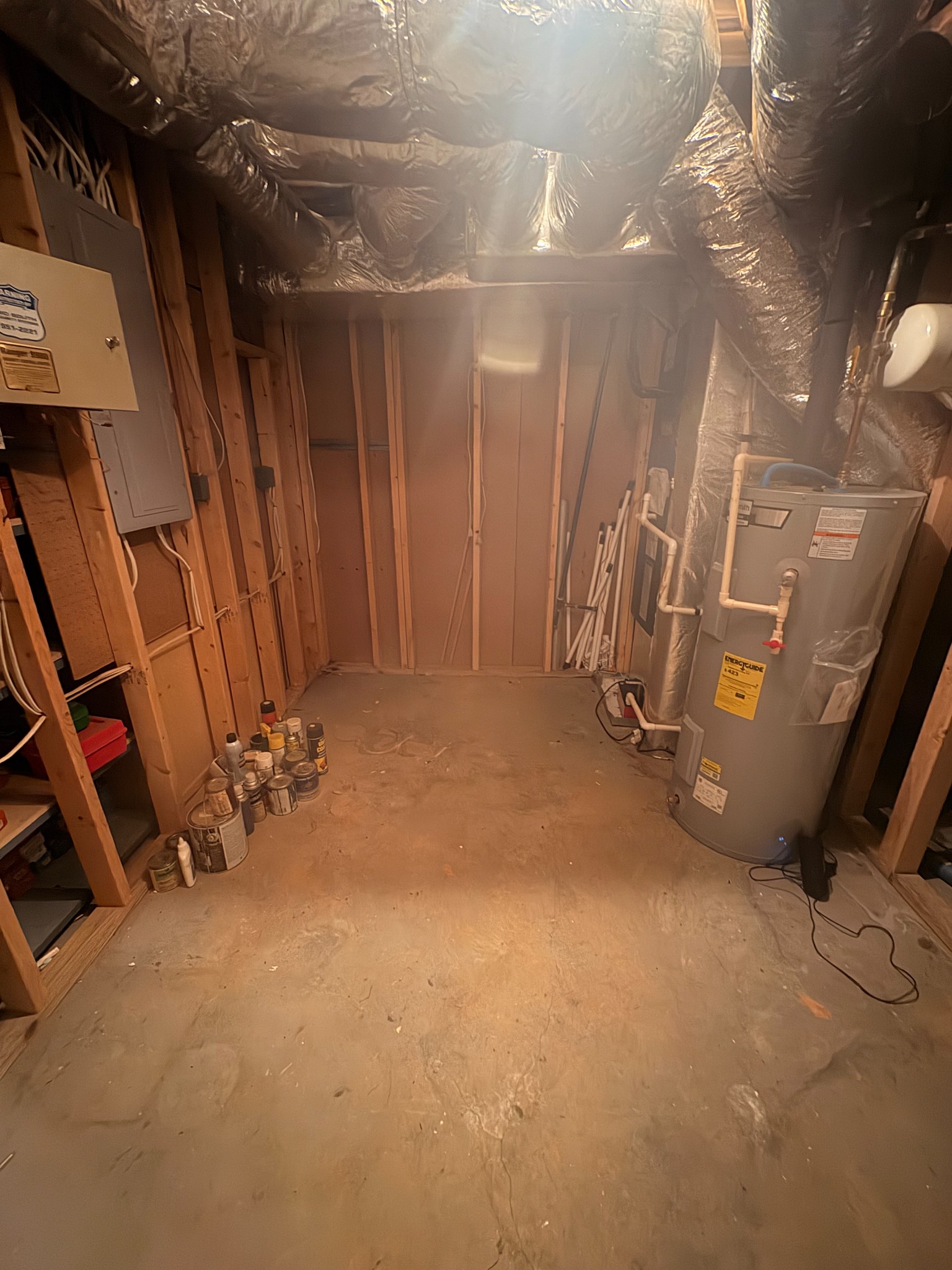 Basement after junk removal